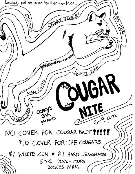 cougar night corky's blog