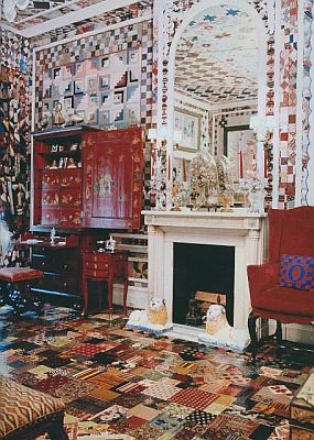 patchwork quilt room
