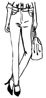 Drawing of skinny jeans from j crew