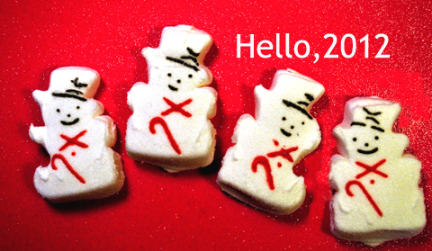 Christmas Snowman Peeps welcome in 2012.
