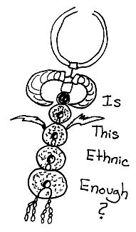 Drawing of ethnic necklace.