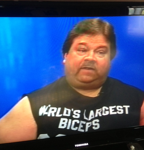worlds largest biceps guy on TV