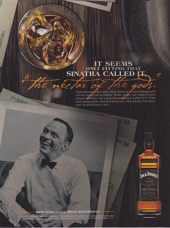 jack daniel's ad featuring Frank Sinatra